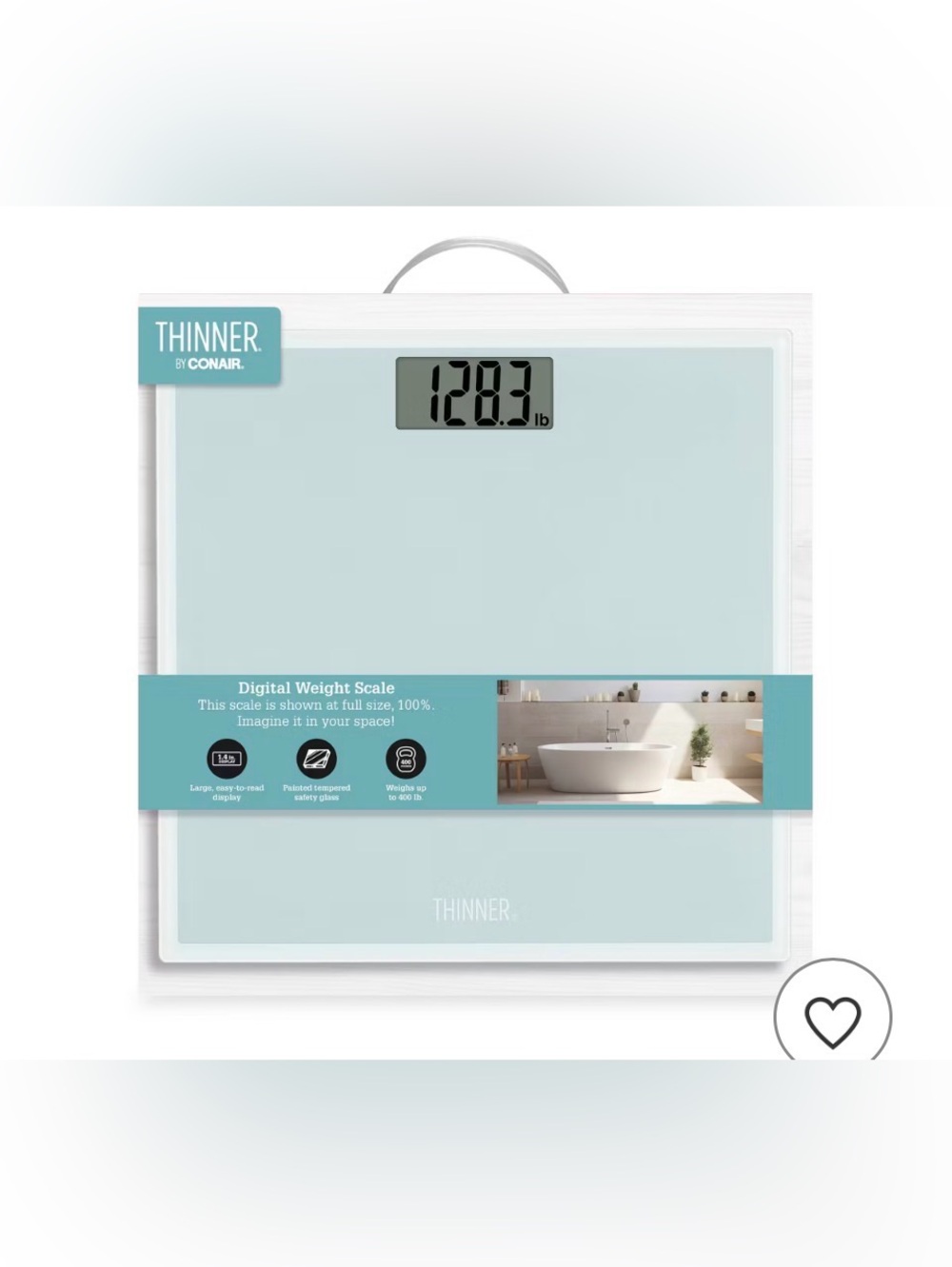 Thinner by Conair, NIB, bathroom glass scale
